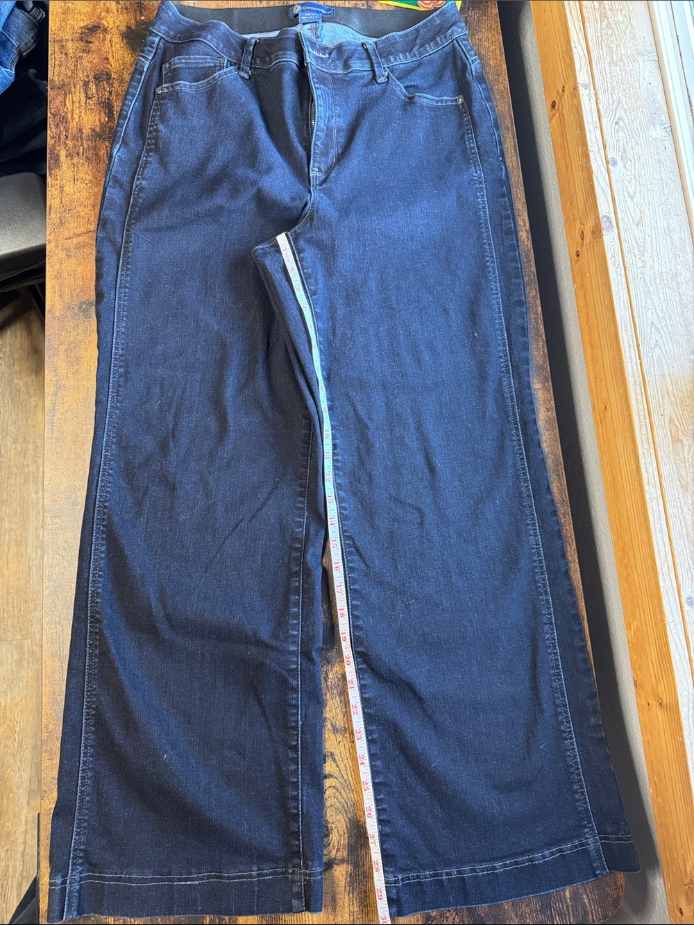 Democracy Women’s Wide-Leg Jeans in Dark Blue